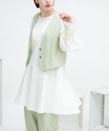 KBF | ドロストスリーブフレアミニワンピース(ワンピース)