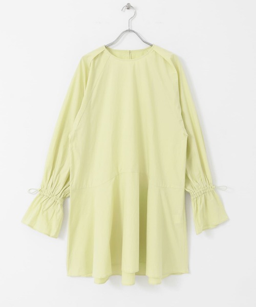 KBF（ケイビーエフ）の「ドロストスリーブフレアミニワンピース（ワンピース・レディース・グリーン/アイボリー/ネイビー・ONE）」の9枚目の写真