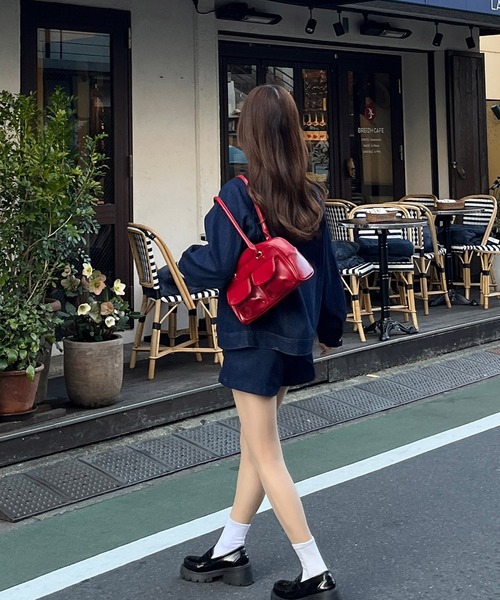 RiLi（リリ）の「脚長ショートデニムパンツ【RL】（デニムパンツ・レディース・インディゴブルー/ブラック・S/M）」の9枚目の写真