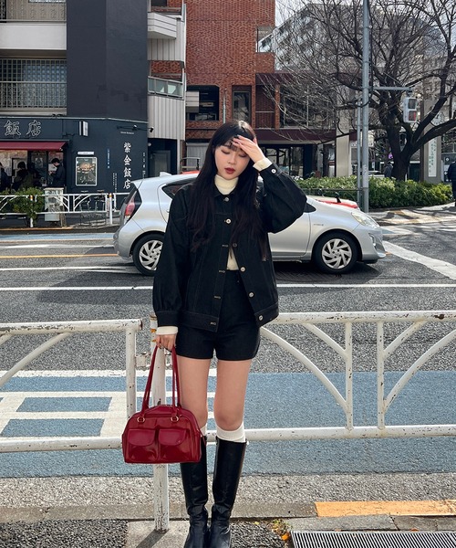 RiLi（リリ）の「脚長ショートデニムパンツ【RL】（デニムパンツ・レディース・インディゴブルー/ブラック・S/M）」の4枚目の写真