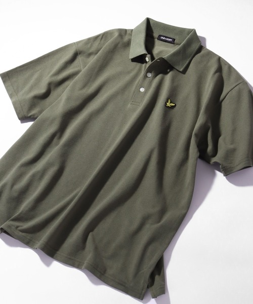 LYLE&SCOTT（ライルアンドスコット）の「【LYLE&SCOTT/ライルアンドスコット】ワンポイント ゴールデンイーグル刺繍 TC鹿の子 半袖ポロシャツ（ポロシャツ・メンズ・ネイビー/ホワイト/サックスブルー/グレイッシュベージュ/ブラック/カーキ・LL/L/M/S）」の14枚目の写真