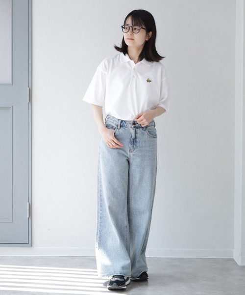 LYLE&SCOTT（ライルアンドスコット）の「【LYLE&SCOTT/ライルアンドスコット】ワンポイント ゴールデンイーグル刺繍 TC鹿の子 半袖ポロシャツ（ポロシャツ・メンズ・ネイビー/ホワイト/サックスブルー/グレイッシュベージュ/ブラック/カーキ・LL/L/M/S）」の21枚目の写真