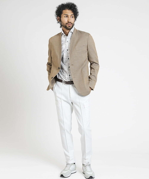 MICHEL KLEIN HOMME   （ミッシェルクランオム）の「《日本製》プリントジャージシャツ（シャツ/ブラウス・メンズ・ブラック/ベージュ・MEDIUM/LARGE/X-LARGE）」の3枚目の写真