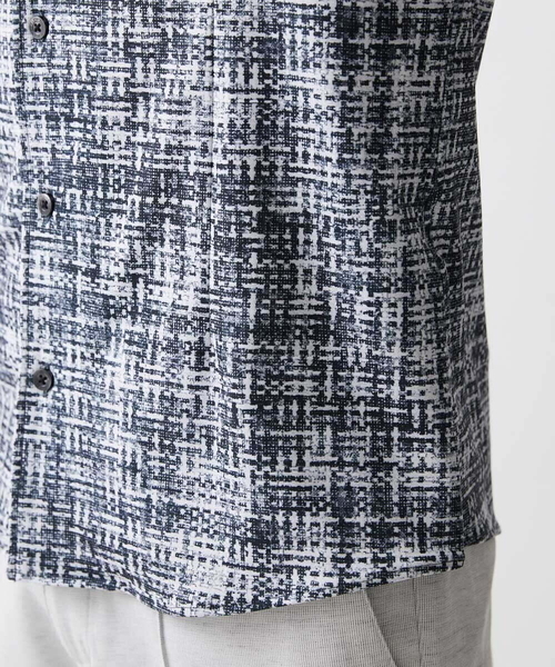 MICHEL KLEIN HOMME   （ミッシェルクランオム）の「《日本製》プリントジャージシャツ（シャツ/ブラウス・メンズ・ブラック/ベージュ・MEDIUM/LARGE/X-LARGE）」の15枚目の写真