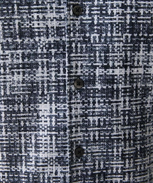 MICHEL KLEIN HOMME   （ミッシェルクランオム）の「《日本製》プリントジャージシャツ（シャツ/ブラウス・メンズ・ブラック/ベージュ・MEDIUM/LARGE/X-LARGE）」の16枚目の写真