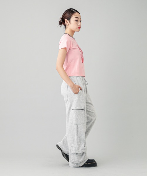 X-girl(エックスガール)の「STRAWBERRY S/S BABY TEE(Tシャツ/カットソー・レディース・ブラック/ライトピンク/ホワイト・S/M)」の22枚目の写真