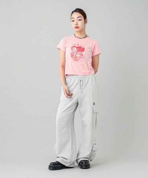 X-girl(エックスガール)の「STRAWBERRY S/S BABY TEE(Tシャツ/カットソー・レディース・ブラック/ライトピンク/ホワイト・S/M)」の13枚目の写真