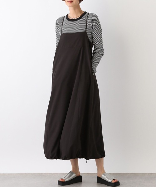 LEPSIM(レプシィム)の「切り替えドロストキャミワンピース 107104(ワンピース・レディース・アイボリー/ブラック/ライトグレー・FREE)」の3枚目の写真