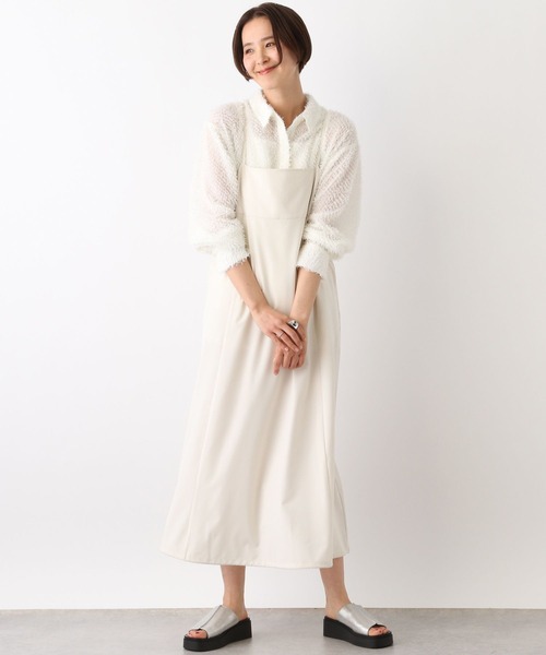 LEPSIM(レプシィム)の「切り替えドロストキャミワンピース 107104(ワンピース・レディース・アイボリー/ブラック/ライトグレー・FREE)」の5枚目の写真