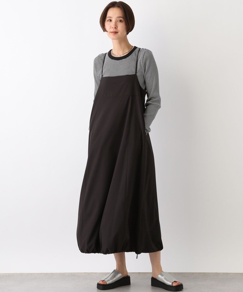 LEPSIM(レプシィム)の「切り替えドロストキャミワンピース 107104(ワンピース・レディース・アイボリー/ブラック/ライトグレー・FREE)」の9枚目の写真