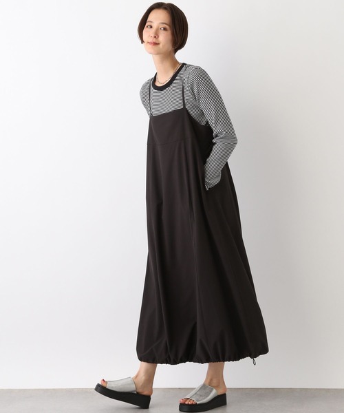 LEPSIM(レプシィム)の「切り替えドロストキャミワンピース 107104(ワンピース・レディース・アイボリー/ブラック/ライトグレー・FREE)」の11枚目の写真