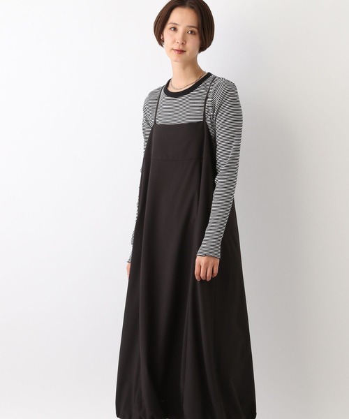 LEPSIM(レプシィム)の「切り替えドロストキャミワンピース 107104(ワンピース・レディース・アイボリー/ブラック/ライトグレー・FREE)」の12枚目の写真