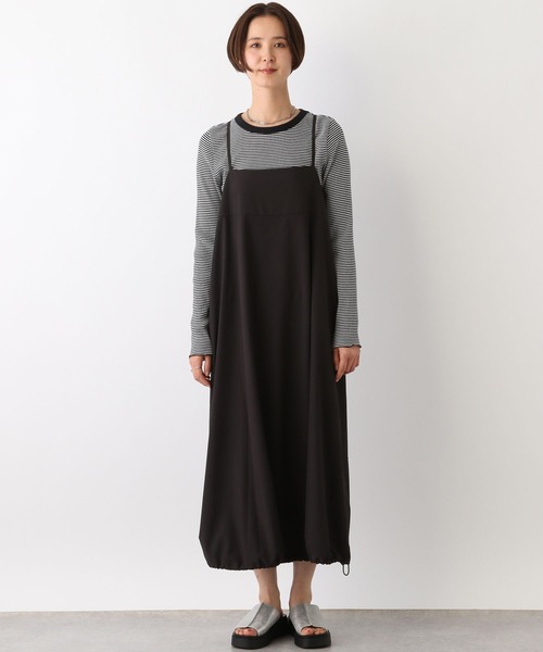 LEPSIM(レプシィム)の「切り替えドロストキャミワンピース 107104(ワンピース・レディース・アイボリー/ブラック/ライトグレー・FREE)」の19枚目の写真