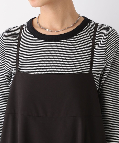 LEPSIM(レプシィム)の「切り替えドロストキャミワンピース 107104(ワンピース・レディース・アイボリー/ブラック/ライトグレー・FREE)」の22枚目の写真