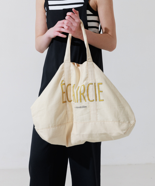 Rouge vif（ルージュヴィフ）の「【BAGMATI/バグマティ】 BIGキャンバスバッグ（トートバッグ・レディース・イエロー/グリーン・フリー）」の3枚目の写真