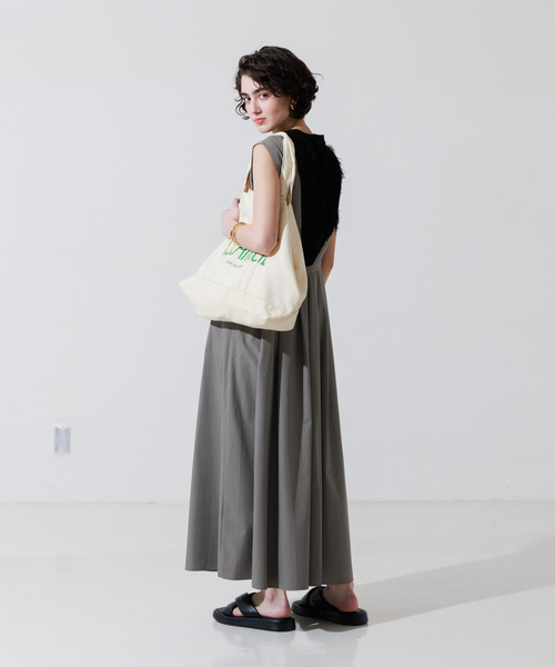 Rouge vif（ルージュヴィフ）の「【BAGMATI/バグマティ】 BIGキャンバスバッグ（トートバッグ・レディース・イエロー/グリーン・フリー）」の9枚目の写真