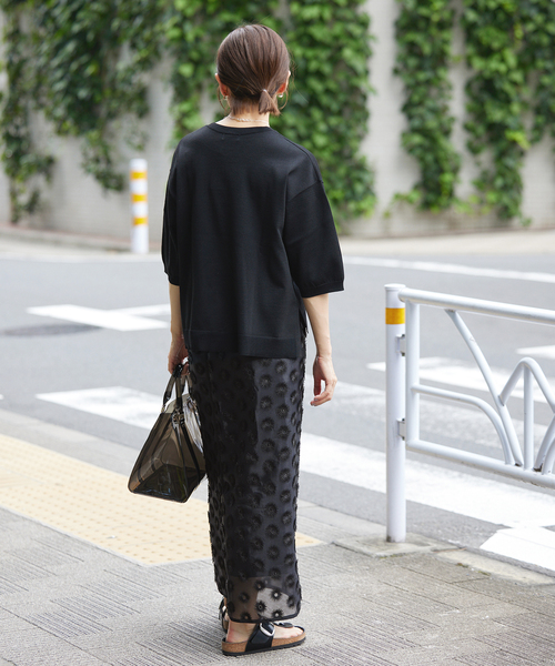 IENA（イエナ）の「シアージャガード刺繍スカート（スカート・レディース・ホワイト/ブラック・36/38）」の21枚目の写真