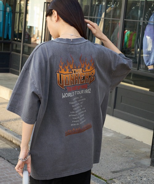 MONO-MART（モノマート）の「ヴィンテージ加工アソートデザインビッグ半袖Tシャツ（Tシャツ/カットソー・レディース・ネイビー系/ホワイト系/ブラック系2/ホワイト系3/ブラック/ブラウン系/ホワイト系2/ブラック系/ダークブラウン/ブラック系3/ダークネイビー/オフホワイト/ネイビー系2・L/M）」の17枚目の写真