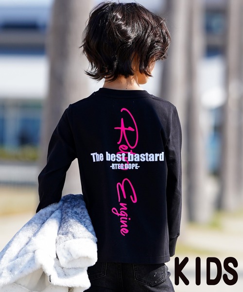 adamsJUGGLER(アダムスジャグラー)の「RTEGバーティカルネオンロングティーキッズ(Tシャツ/カットソー・キッズ・ブラック/ホワイト・100/110/120/130/150)」の2枚目の写真