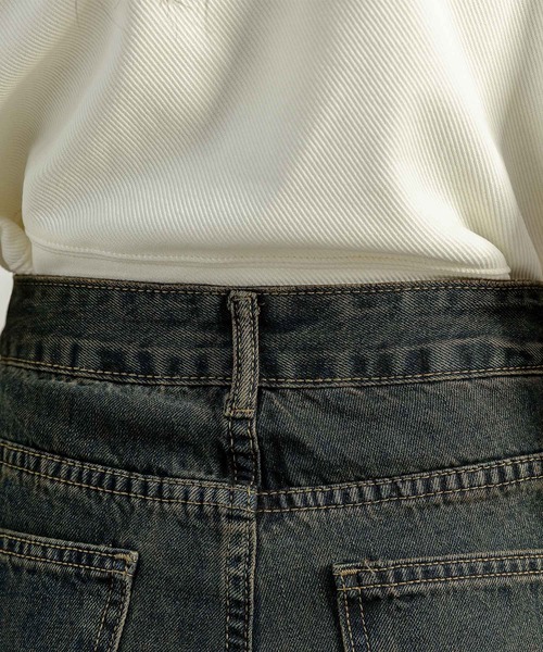 DAY CLOSET（デイ クローゼット）の「レディース ヴィンテージライクグラデーションデニムワイドパンツ [大きいサイズ有]（デニムパンツ・レディース・ダークインディゴブルー・L/XL/S/M/2XL）」の12枚目の写真