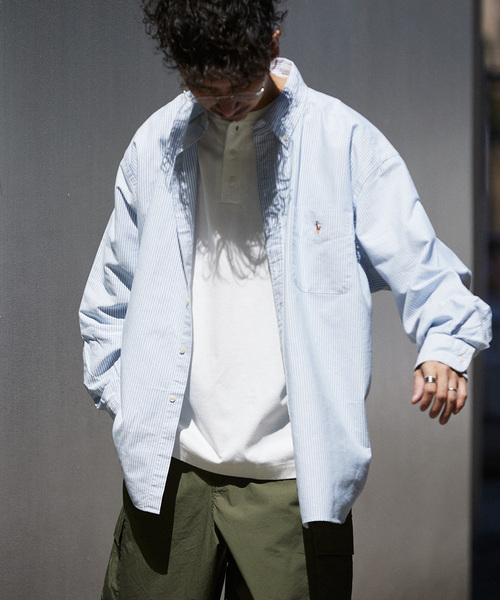 JOURNAL STANDARD relume(ジャーナルスタンダード レリューム)の「【POLO RALPH LAUREN / ポロ ラルフローレン】ビッグ フィット OXシャツ(シャツ/ブラウス・メンズ・ホワイト/コバルトブルー/ブルー系その他・MEDIUM/LARGE/X-LARGE)」の7枚目の写真
