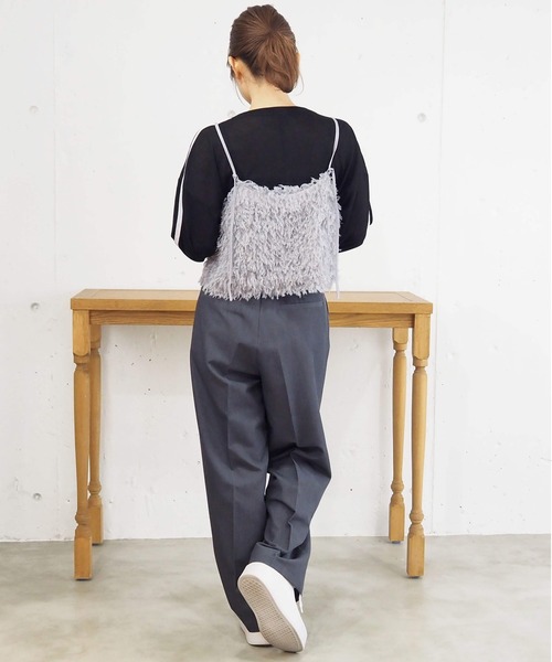 tiptop(ティップトップ)の「テープヤーンアソートキャミビスチェ(ベスト・レディース・グレー/ホワイト系その他/グレー系その他/アイボリー/ホワイト系その他2/ブラック系その他・FREE)」の9枚目の写真