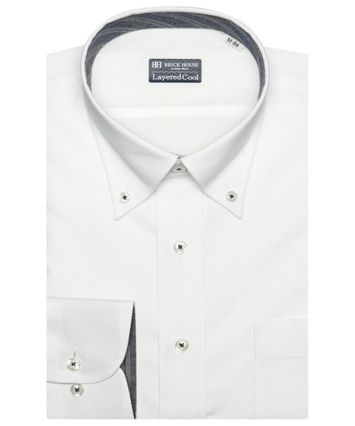 【セール】インナー付き 形態安定ノーアイロン ボタンダウン 長袖ビジネスワイシャツ（ビジネスシャツ）｜TOKYO SHIRTS（トウキョウシャツ）