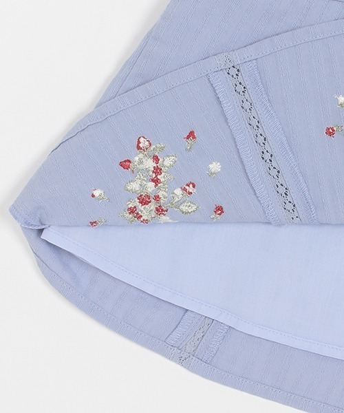 petit main（プティマイン）の「【リンク】刺しゅうチュニック(キッズ)（シャツ/ブラウス・キッズ・オフホワイト/ブルー/ピンク・80ｃｍ/90cm/110cm/100cm/120cm/130cm）」の13枚目の写真
