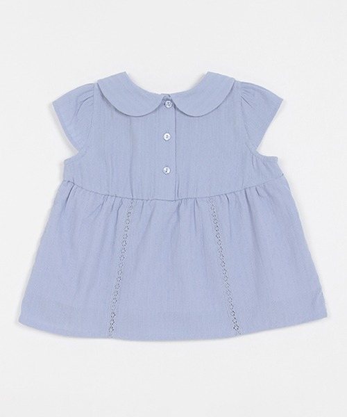 petit main（プティマイン）の「【リンク】刺しゅうチュニック(キッズ)（シャツ/ブラウス・キッズ・オフホワイト/ブルー/ピンク・80ｃｍ/90cm/110cm/100cm/120cm/130cm）」の19枚目の写真