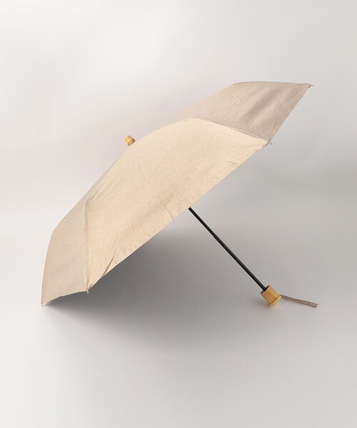 green label relaxing（グリーンレーベルリラクシング）の「バンブーハンドル 折りたたみ 日傘 -晴雨兼用-（折りたたみ傘・レディース・グレー/ブラック/ベージュ・FREE）」の19枚目の写真