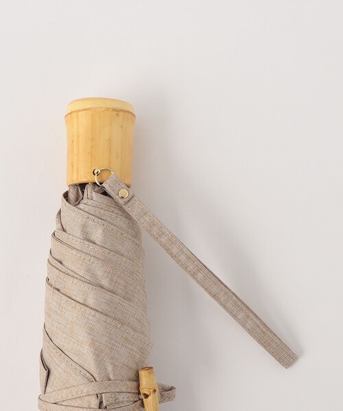 green label relaxing（グリーンレーベルリラクシング）の「バンブーハンドル 折りたたみ 日傘 -晴雨兼用-（折りたたみ傘・レディース・グレー/ブラック/ベージュ・FREE）」の20枚目の写真