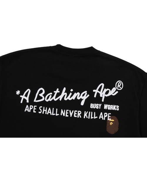 A BATHING APE アベイシングエイプ　バックプリントロンT サイズXS A BATHING APE アベイシングエイプ タイガー 虎 ロンT ホワイト