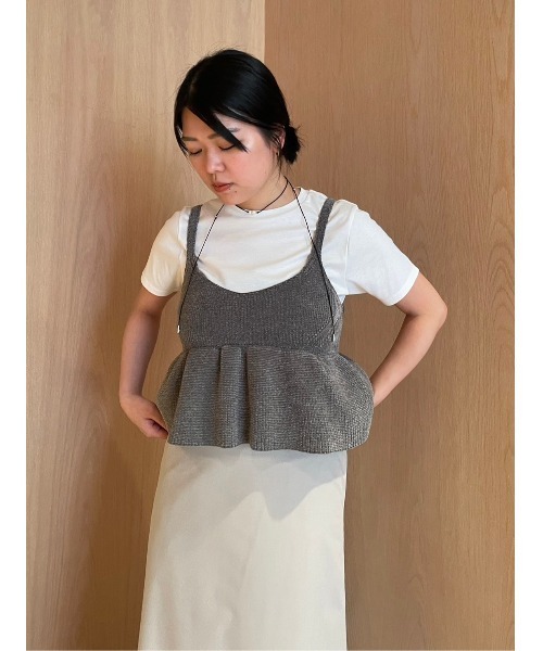 【完売品】MIESROHE モール ペプラムニット ビスチェ グレー モールペプラムニットビスチェ(ビスチェ)｜トップス｜MIESROHE