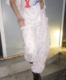 OPEN YY ハローキティ 花柄ワークパンツ OPEN YY】HELLO KITTY X YY PARACHUTE PANTS ◇ (OPEN