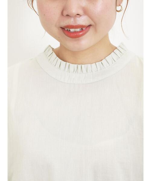 Samansa Mos2（サマンサ モスモス）の「ラウンド切替前後2WAYチュニック（シャツ/ブラウス・レディース・ブラウン/グリーン/オフホワイト/サックスブルー/ブラック・F）」の17枚目の写真