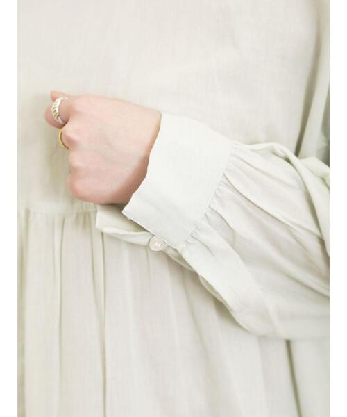 Samansa Mos2（サマンサ モスモス）の「ラウンド切替前後2WAYチュニック（シャツ/ブラウス・レディース・ブラウン/グリーン/オフホワイト/サックスブルー/ブラック・F）」の15枚目の写真