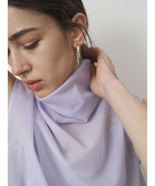 ELENDEEK（エレンディーク）の「シャイニーキャミセットシアーブラウス（シャツ/ブラウス・レディース・オフホワイト/ブラック/ラベンダー・FREE）」の9枚目の写真