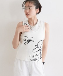 RAGEBLUE | アシメレイヤード/フラワーペイントタンクトップ(タンクトップ)