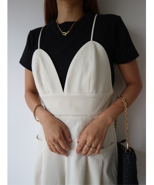 TRUNC（トランクエイティーエイト）の「Basic Crew Neck Tee（Tシャツ/カットソー・レディース・オフホワイト/ブラック・FREE）」の7枚目の写真