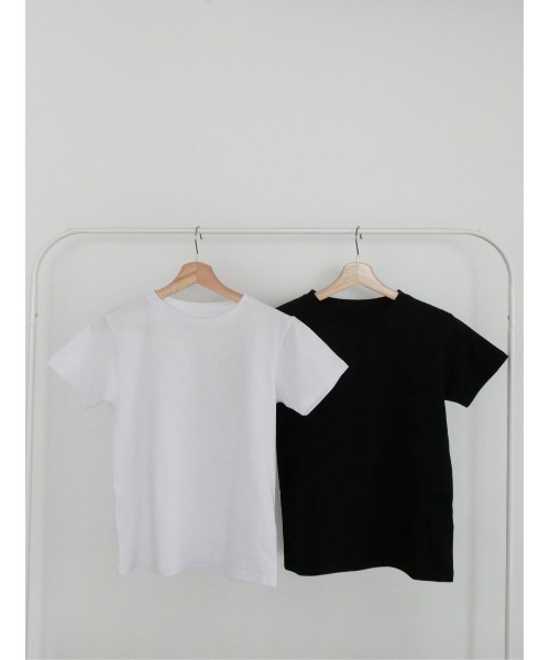 TRUNC（トランクエイティーエイト）の「Basic Crew Neck Tee（Tシャツ/カットソー・レディース・オフホワイト/ブラック・FREE）」の11枚目の写真