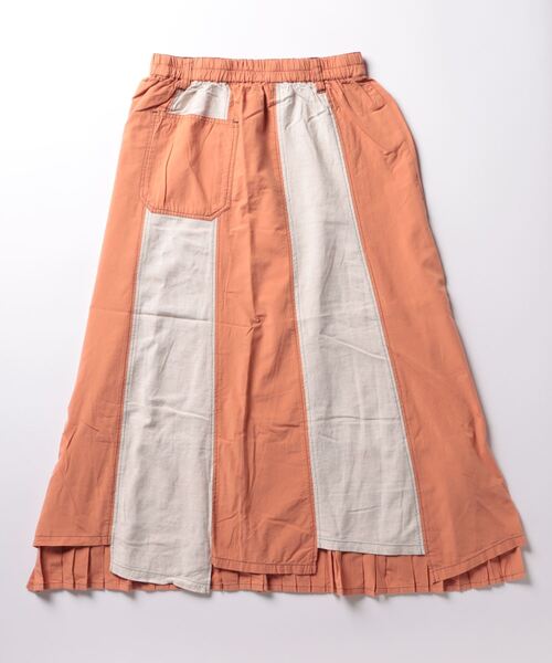 【セール】Cotopone/コトポーネ 異素材MIXフレアスカート（スカート）｜go slow caravan（ゴースローキャラバン）