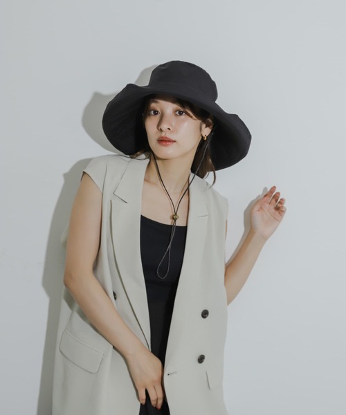 SENSE OF PLACE by URBAN RESEARCH（センスオブプレイスバイアーバンリサーチ）の「『WEB/一部店舗限定』ヒガサハット（ハット・レディース・ブラック/ライトベージュ/アイボリー・ONE）」の10枚目の写真