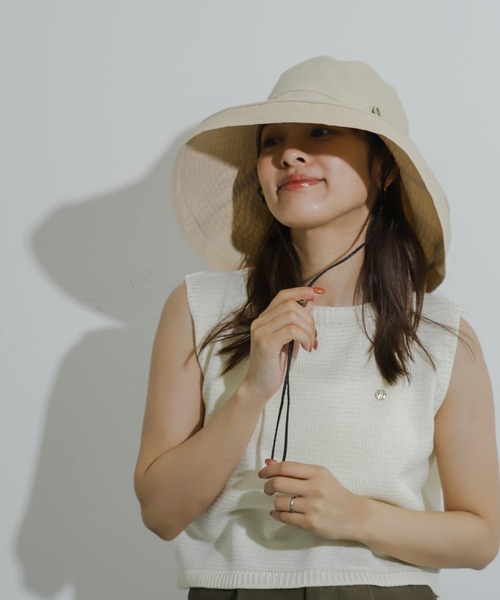 SENSE OF PLACE by URBAN RESEARCH（センスオブプレイスバイアーバンリサーチ）の「『WEB/一部店舗限定』ヒガサハット（ハット・レディース・ブラック/ライトベージュ/アイボリー・ONE）」の17枚目の写真