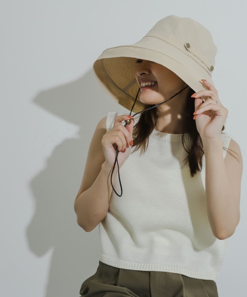 SENSE OF PLACE by URBAN RESEARCH（センスオブプレイスバイアーバンリサーチ）の「『WEB/一部店舗限定』ヒガサハット（ハット・レディース・ブラック/ライトベージュ/アイボリー・ONE）」の18枚目の写真