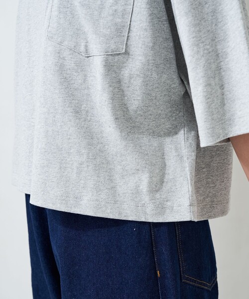 FREAK'S STORE（フリークスストア）の「限定展開　クロップド丈 ポケット 半袖 Tシャツ（Tシャツ/カットソー・レディース・ブラック/ブラウン/レッド/オフホワイト/ブルー/グレー/ナチュラル・ﾌﾘ-）」の11枚目の写真