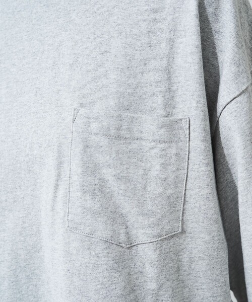 FREAK'S STORE（フリークスストア）の「限定展開　クロップド丈 ポケット 半袖 Tシャツ（Tシャツ/カットソー・レディース・ブラック/ブラウン/レッド/オフホワイト/ブルー/グレー/ナチュラル・ﾌﾘ-）」の12枚目の写真