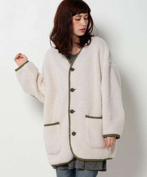 Another Edition（アナザーエディション）の「フェイクボアアーミーコート/ AEBC FAKE ﾎﾞｱ　ARMY CT（ミリタリージャケット・レディース・オフホワイト・MEDIUM/SMALL）」の3枚目の写真