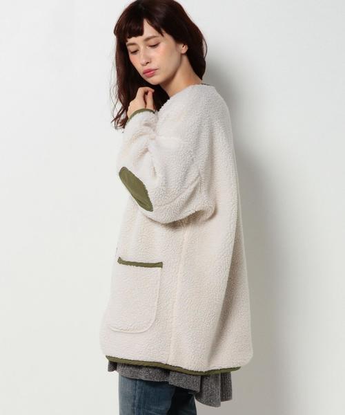 Another Edition（アナザーエディション）の「フェイクボアアーミーコート/ AEBC FAKE ﾎﾞｱ　ARMY CT（ミリタリージャケット・レディース・オフホワイト・MEDIUM/SMALL）」の4枚目の写真