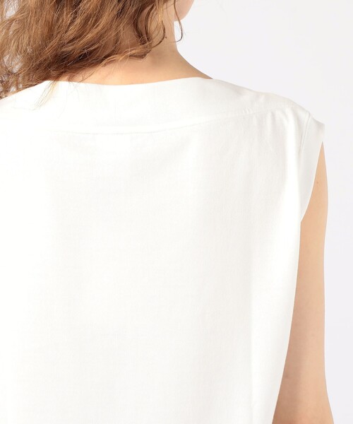 UNION LAUNCH(ユニオンランチ)の「UNION LAUNCH ボートネックノースリーブトップス(Tシャツ/カットソー・レディース・ブルー/ホワイト・FREE)」の8枚目の写真