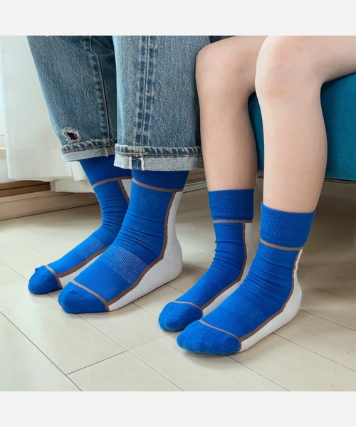 CHICSTOCKS(シックストックス)の「鉄道ソックス kids(ソックス/靴下・キッズ・ブルー/レッド/エメラルド・XXS/XXXS)」の8枚目の写真